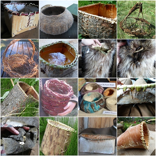 handmade containers by joan kovatch of feral forest