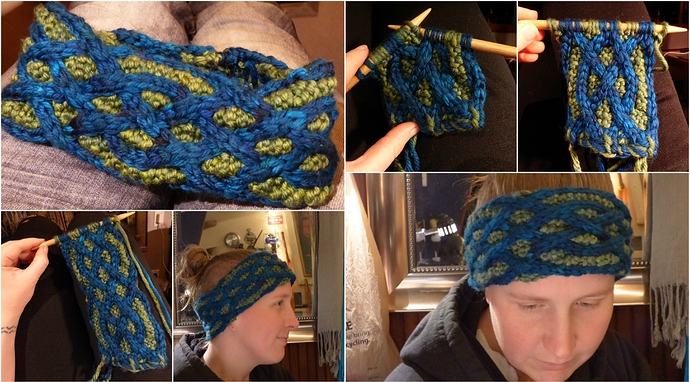 knitted celtic braid headband
